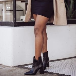 COPY - FORMENTINI Made In Italy Leather Pointy Boots Black | 39